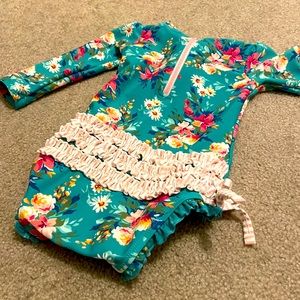 12-18 month ruffle butts rash guard swim suit